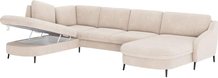 Sit&more Zithoek Soul U-model optioneel met bedfunctie en bedlade of lade - Foto 4