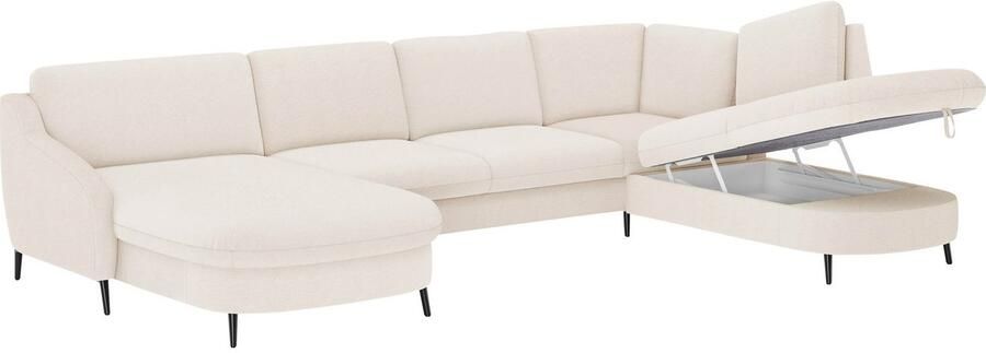Sit&more Zithoek Soul U-model optioneel met bedfunctie en bedlade of lade - Foto 4