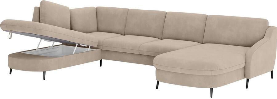 Sit&more Zithoek Soul U-model optioneel met bedfunctie en bedlade of lade - Foto 4