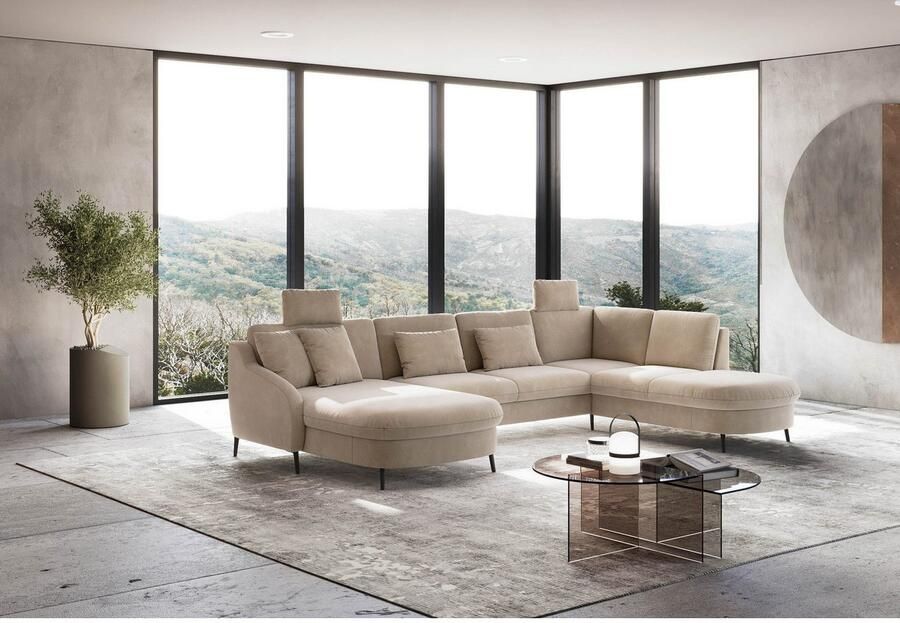 Sit&more Zithoek Soul U-model optioneel met bedfunctie en bedlade of lade - Foto 2