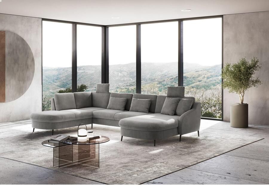 Sit&more Zithoek Soul U-model optioneel met bedfunctie en bedlade of lade - Foto 2