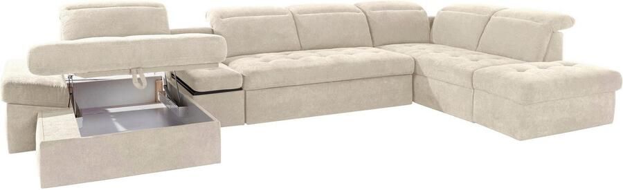 Sit&more Zithoek Stardust U-vorm met verstelbare hoofdsteun armleuningen en tafelelement - Foto 9