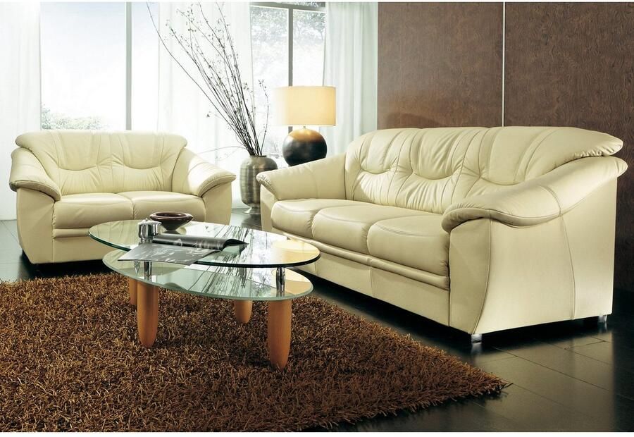 Sit&more Zithoek Top Savona NatuurLEER (2-delig) bestaand uit elk een 2- en 3-zitsbank binnenvering - Foto 3