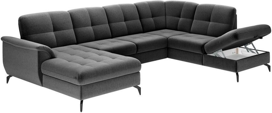 Sit&more Zithoek Zora U-vorm naar keuze met slaapfunctie en bedkist - Foto 7