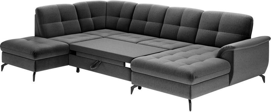 Sit&more Zithoek Zora U-vorm naar keuze met slaapfunctie en bedkist - Foto 6