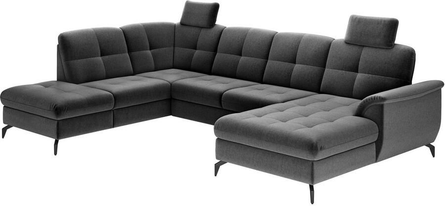 Sit&more Zithoek Zora U-vorm naar keuze met slaapfunctie en bedkist - Foto 4