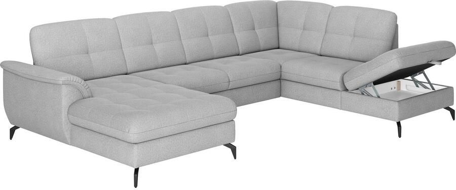 Sit&more Zithoek Zora U-vorm naar keuze met slaapfunctie en bedkist - Foto 6