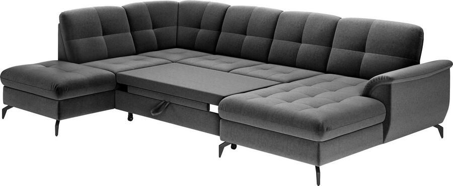 Sit&more Zithoek Zora U-vorm naar keuze met slaapfunctie en bedkist - Foto 6