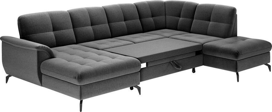 Sit&more Zithoek Zora U-vorm naar keuze met slaapfunctie en bedkist - Foto 6