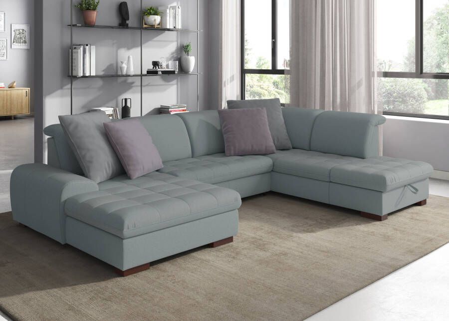 Sit&more Zithoek Luxor U-vorm naar keuze met slaapfunctie bedkist en verstelbare hoofdsteun - Foto 14
