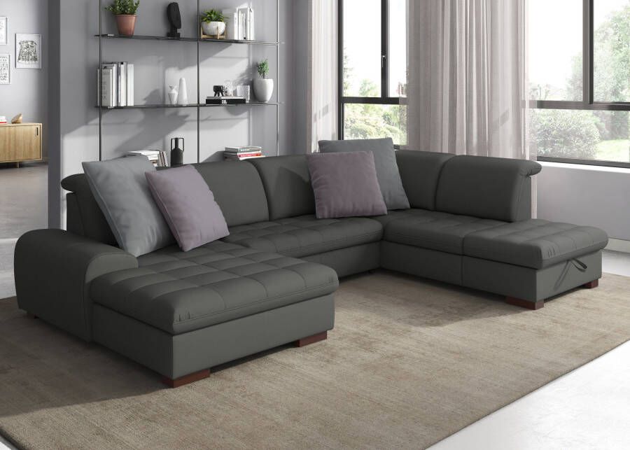 Sit&more Zithoek Luxor U-vorm naar keuze met slaapfunctie bedkist en verstelbare hoofdsteun - Foto 1