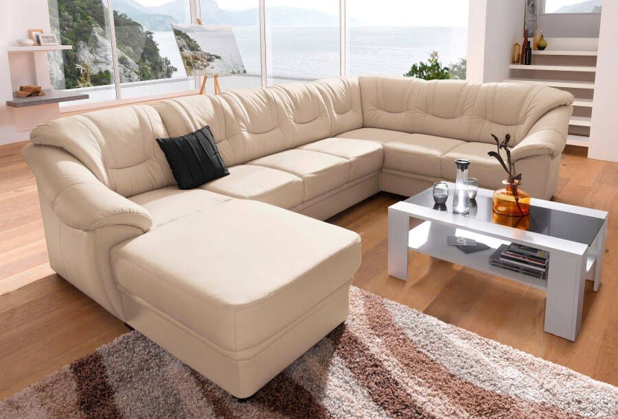 Sit&more Zithoek Savona U-vorm B: 320 cm optioneel bedfunctie veerkern