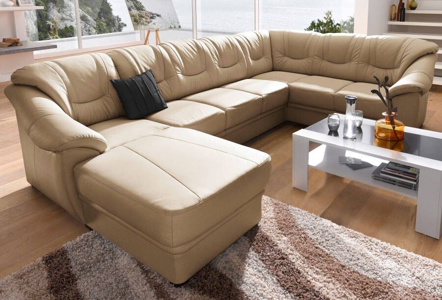 Sit&more Zithoek Savona U-vorm B: 320 cm optioneel bedfunctie veerkern