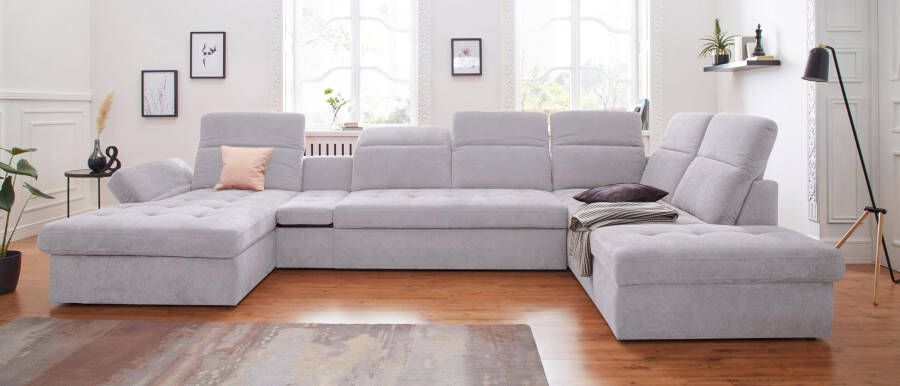 Sit&more Zithoek Stardust U-vorm met verstelbare hoofdsteun armleuningen en tafelelement - Foto 7