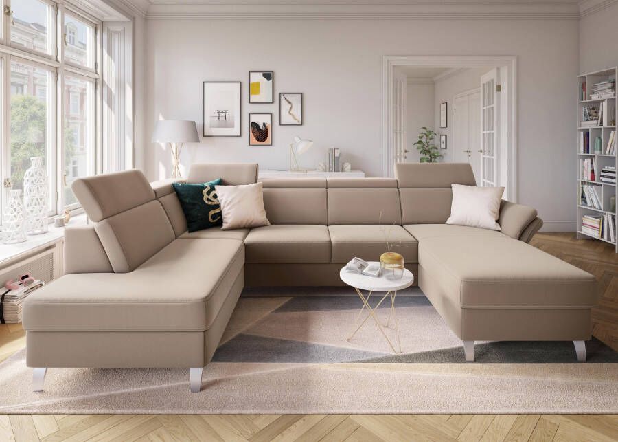 Sit&more Zithoek Vincenzo U-vorm met verstelbare hoofdsteun naar keuze met slaapfunctie bedkist - Foto 6