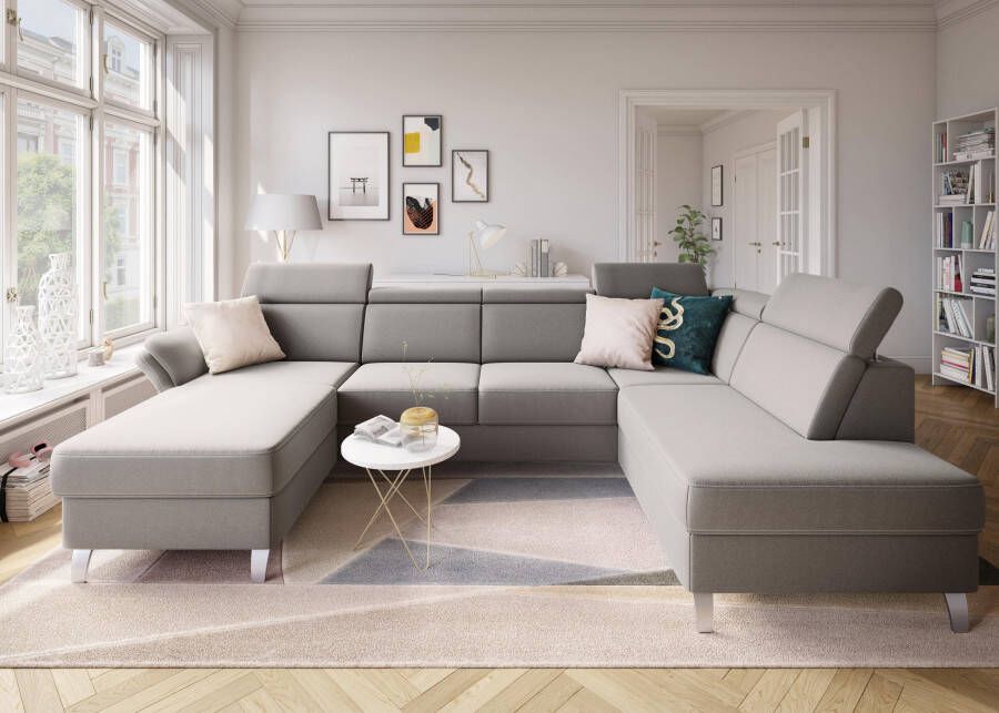 Sit&more Zithoek Vincenzo U-vorm met verstelbare hoofdsteun naar keuze met slaapfunctie bedkist - Foto 7