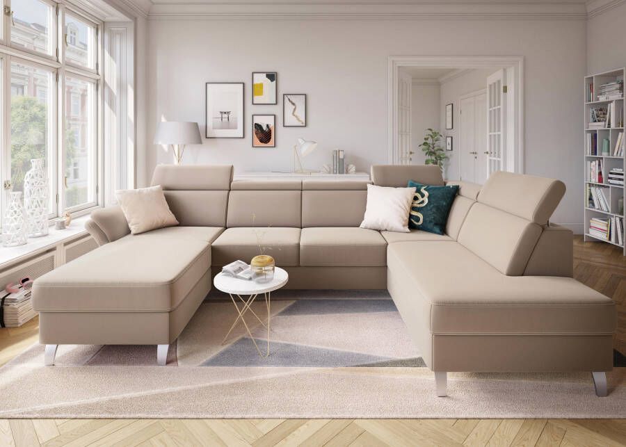 Sit&more Zithoek Vincenzo U-vorm met verstelbare hoofdsteun naar keuze met slaapfunctie bedkist - Foto 9