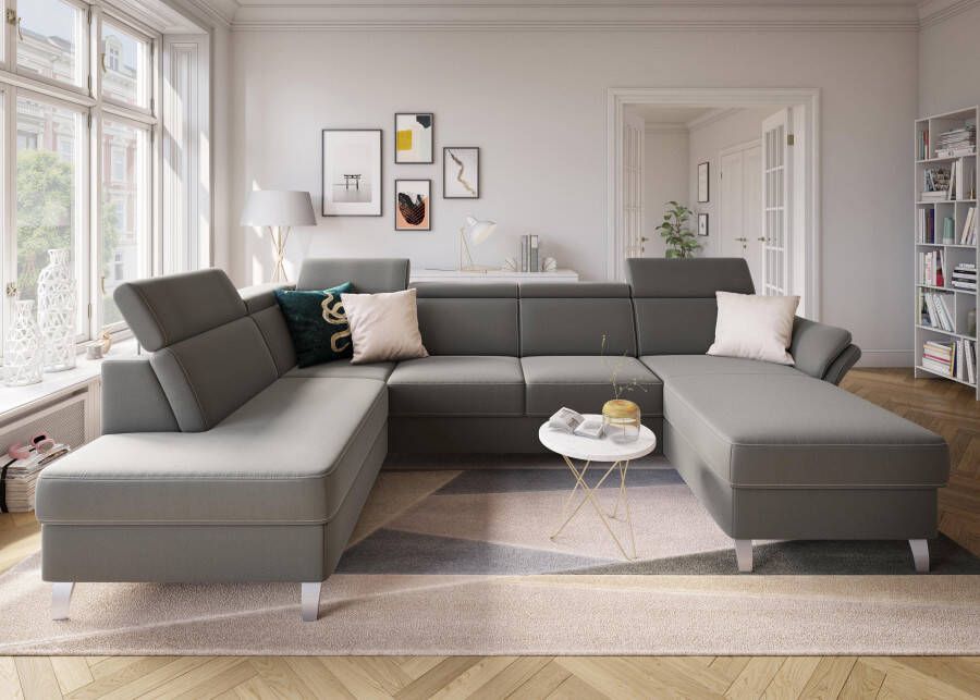 Sit&more Zithoek Vincenzo U-vorm met verstelbare hoofdsteun naar keuze met slaapfunctie bedkist - Foto 10