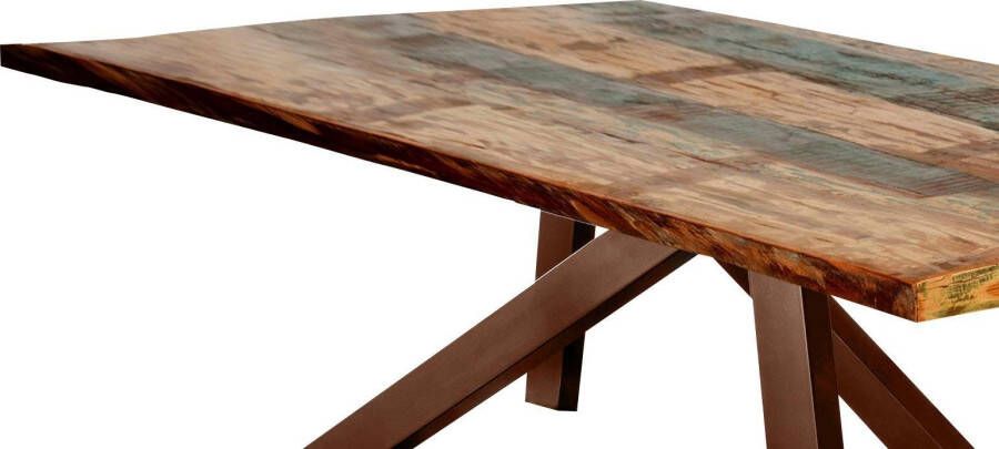 SIT Tafelblad van gerecycled gebruikt hout in vintage-look