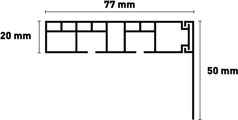 SN DECO GROUP Gordijnrail SH (1) met afdekplaat 5 cm - Foto 5