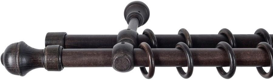 SN DECO GROUP Gordijnroede Ares 28 mm hout verschillende lengtes en kleuren compleet set - Foto 4