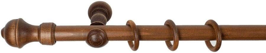 SN DECO GROUP Gordijnroede Ares 28 mm hout verschillende lengtes en kleuren compleet set - Foto 2