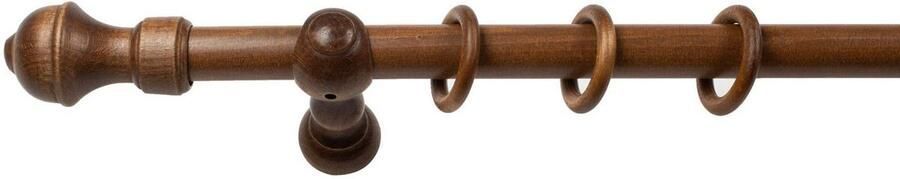 SN DECO GROUP Gordijnroede Ares 28 mm hout verschillende lengtes en kleuren compleet set - Foto 3
