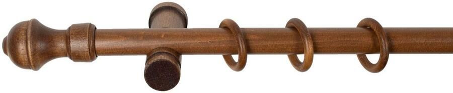 SN DECO GROUP Gordijnroede Ares 28 mm hout verschillende lengtes en kleuren compleet set - Foto 3
