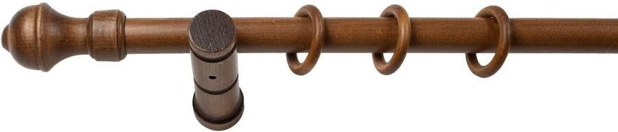 SN DECO GROUP Gordijnroede Ares 28 mm hout verschillende lengtes en kleuren compleet set - Foto 2