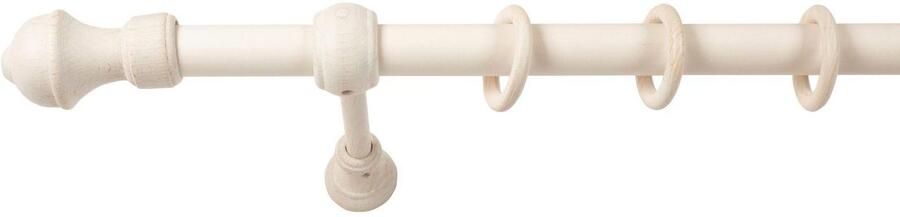 SN DECO GROUP Gordijnroede Ares 28 mm hout verschillende lengtes en kleuren compleet set - Foto 3