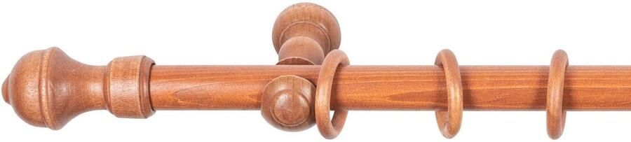 SN DECO GROUP Gordijnroede Ares 28 mm hout verschillende lengtes en kleuren compleet set - Foto 3