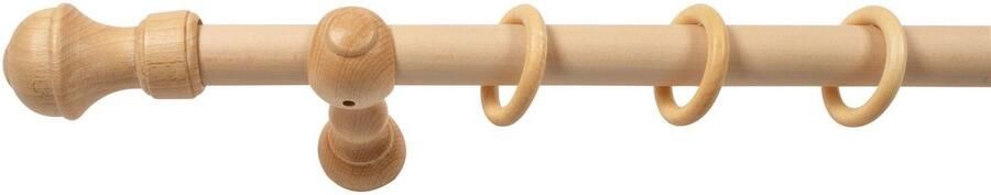 SN DECO GROUP Gordijnroede Ares 28 mm hout verschillende lengtes en kleuren compleet set - Foto 3