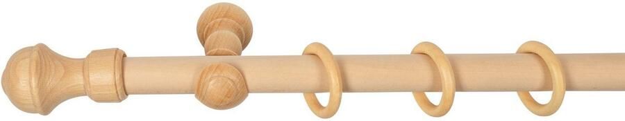 SN DECO GROUP Gordijnroede Ares 28 mm hout verschillende lengtes en kleuren compleet set - Foto 4