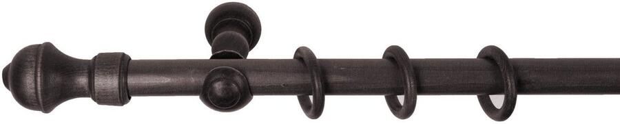 SN DECO GROUP Gordijnroede Ares 28 mm hout verschillende lengtes en kleuren compleet set - Foto 3