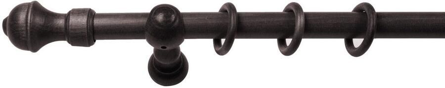 SN DECO GROUP Gordijnroede Ares 28 mm hout verschillende lengtes en kleuren compleet set - Foto 4