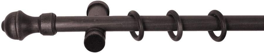 SN DECO GROUP Gordijnroede Ares 28 mm hout verschillende lengtes en kleuren compleet set - Foto 3