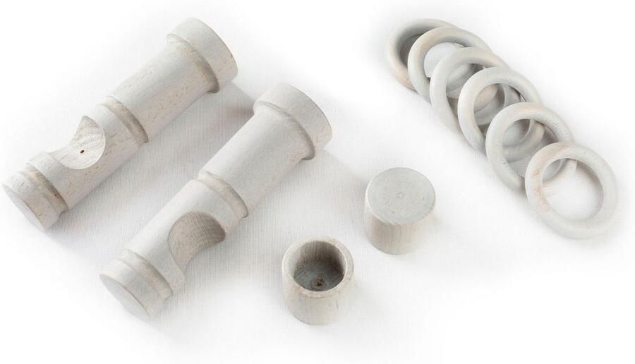 SN DECO GROUP Gordijnroede Cafiro 28 mm hout verschillende lengtes en kleuren compleet set - Foto 2