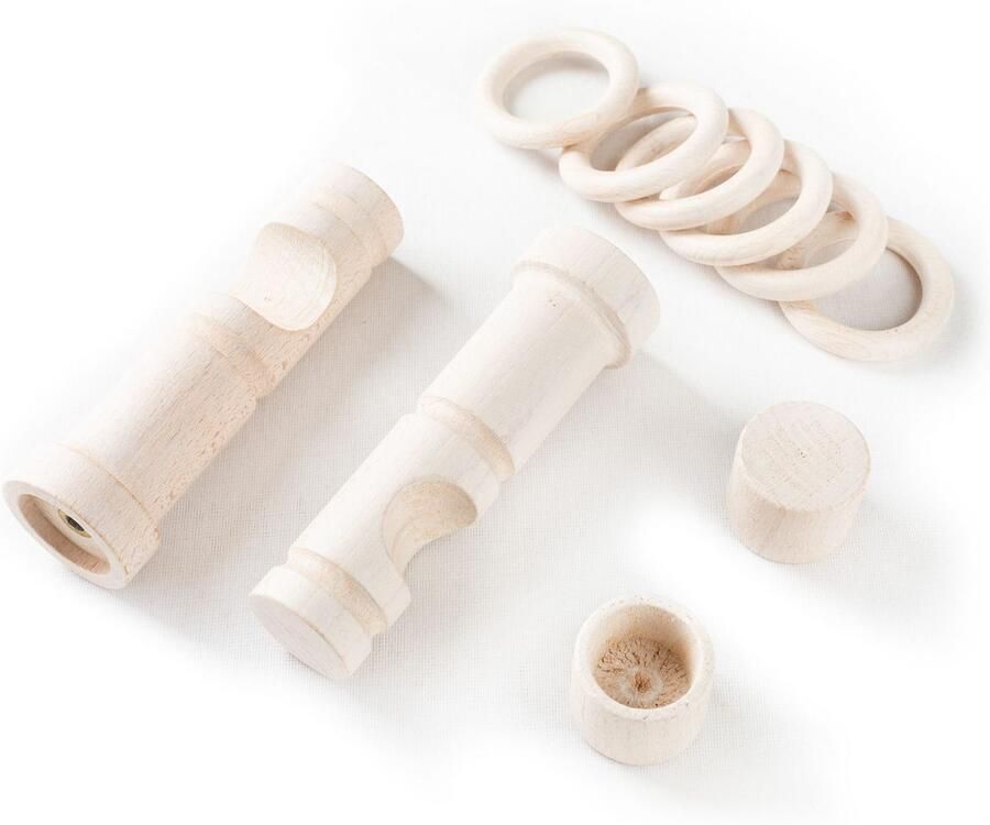 SN DECO GROUP Gordijnroede Cafiro 28 mm hout verschillende lengtes en kleuren compleet set - Foto 2