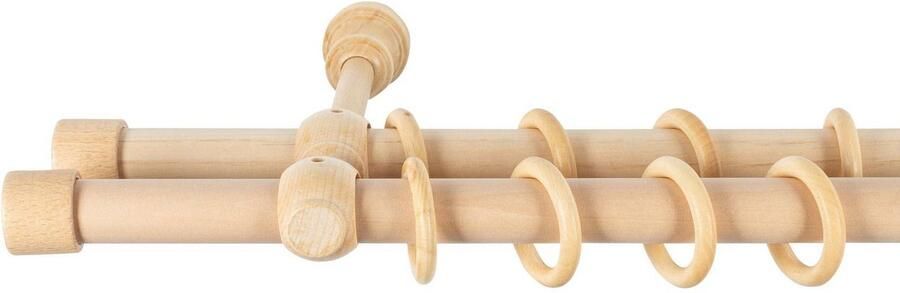 SN DECO GROUP Gordijnroede Cafiro 28 mm hout verschillende lengtes en kleuren compleet set - Foto 5