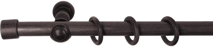 SN DECO GROUP Gordijnroede Cafiro 28 mm hout verschillende lengtes en kleuren compleet set - Foto 3