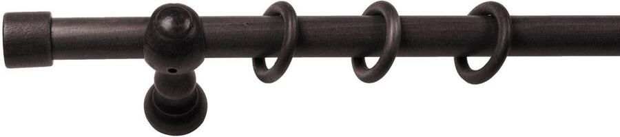 SN DECO GROUP Gordijnroede Cafiro 28 mm hout verschillende lengtes en kleuren compleet set - Foto 4