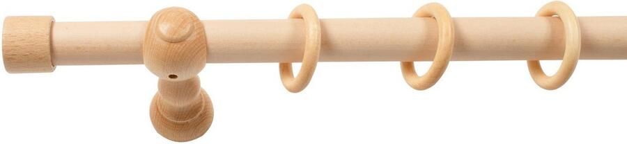 SN DECO GROUP Gordijnroede Cafiro 28 mm hout verschillende lengtes en kleuren compleet set - Foto 3