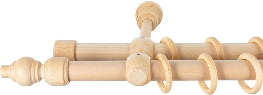 SN DECO GROUP Gordijnroede Filigrano 28 mm hout verschillende lengtes en kleuren compleet set - Foto 3