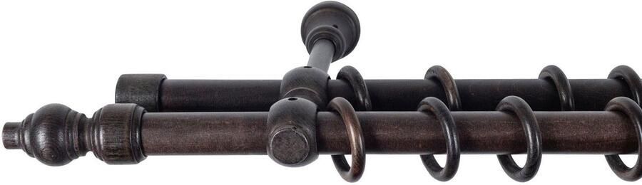 SN DECO GROUP Gordijnroede Filigrano 28 mm hout verschillende lengtes en kleuren compleet set - Foto 3