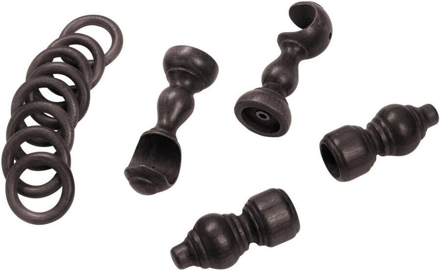 SN DECO GROUP Gordijnroede Filigrano 28 mm hout verschillende lengtes en kleuren compleet set - Foto 3