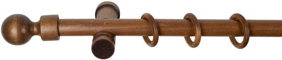 SN DECO GROUP Gordijnroede Giro 28 mm hout verschillende lengtes en kleuren compleet set - Foto 4