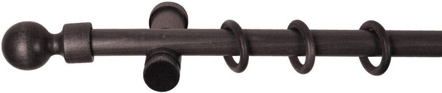 SN DECO GROUP Gordijnroede Giro 28 mm hout verschillende lengtes en kleuren compleet set - Foto 3