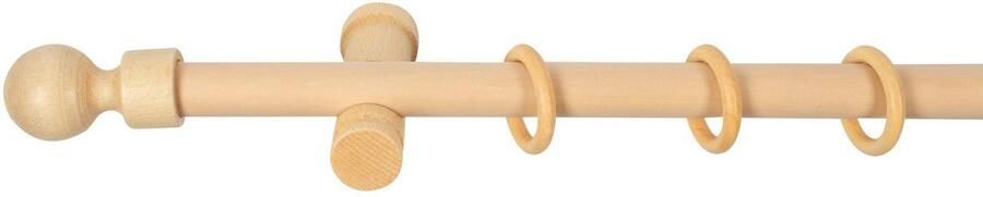 SN DECO GROUP Gordijnroede Giro 28 mm hout verschillende lengtes en kleuren compleet set - Foto 2