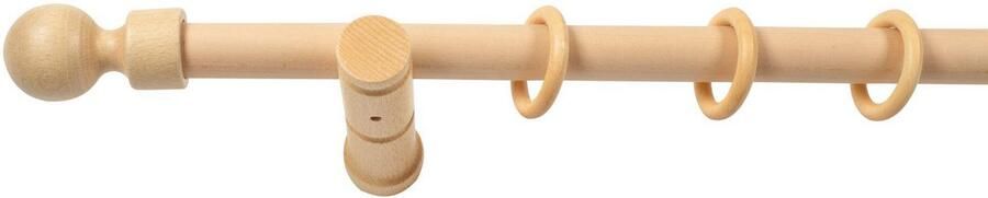 SN DECO GROUP Gordijnroede Giro 28 mm hout verschillende lengtes en kleuren compleet set - Foto 3