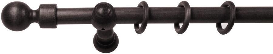 SN DECO GROUP Gordijnroede Giro 28 mm hout verschillende lengtes en kleuren compleet set - Foto 4